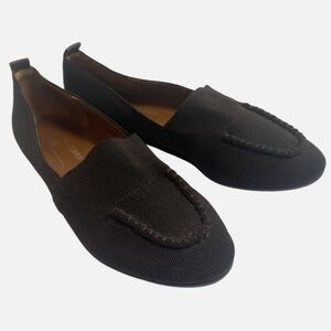 Donald J. Pliner Knit Loafer Brown Sz 8 Minimalist Everyday Comfort Slip-on Shoe